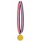 Beistle Pack of 12 Gold Star Medal with Red, White, and Blue Ribbon 30”